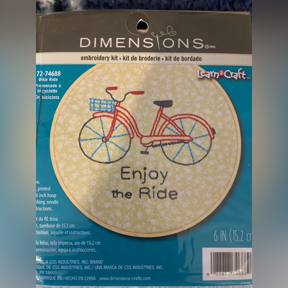 2 embroidery kits, one opened.